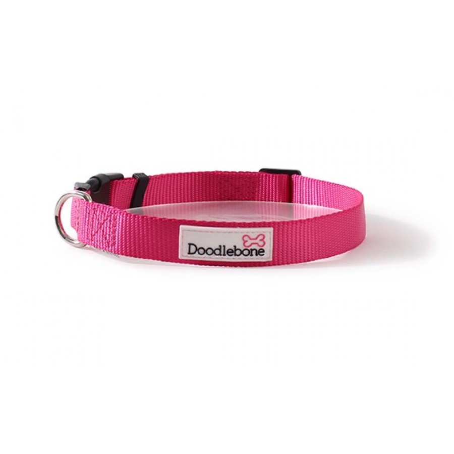 Bold hondenhalsband neon roze - Doodlebone