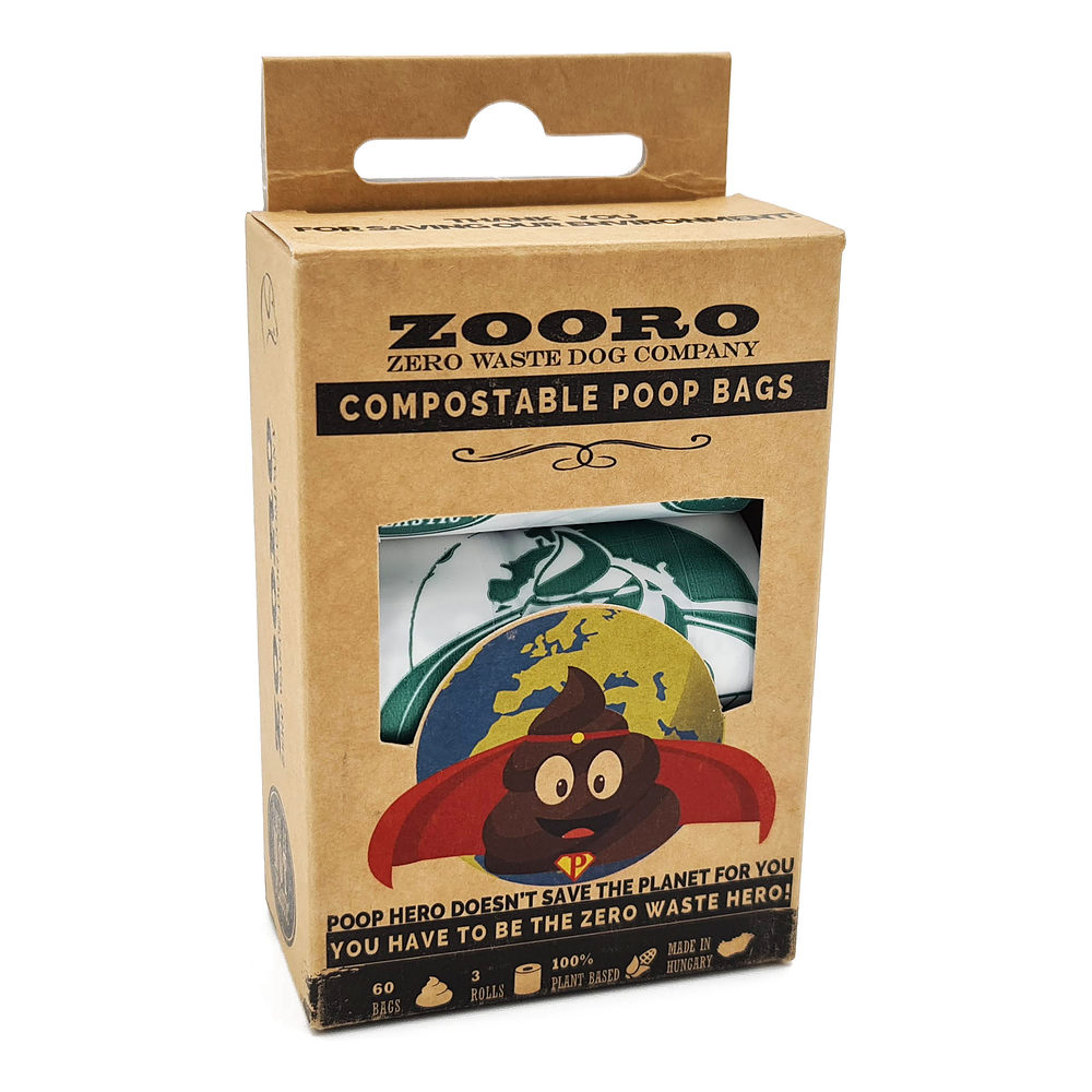 Composteerbare poepzakjes 60 stuks - Zooro
